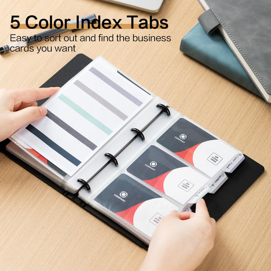 deli Business Card Book Holder, Business Card Organizer, Black