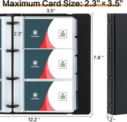 deli Business Card Book Holder, Business Card Organizer, Black