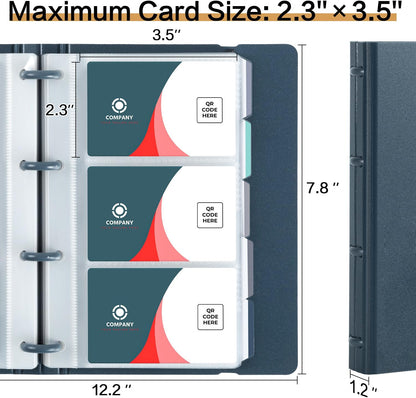 deli Business Card Book Holder, Business Card Organizer, Black