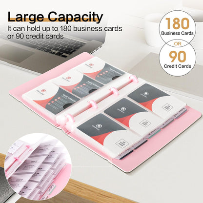 deli Business Card Book Holder, Business Card Organizer, Black