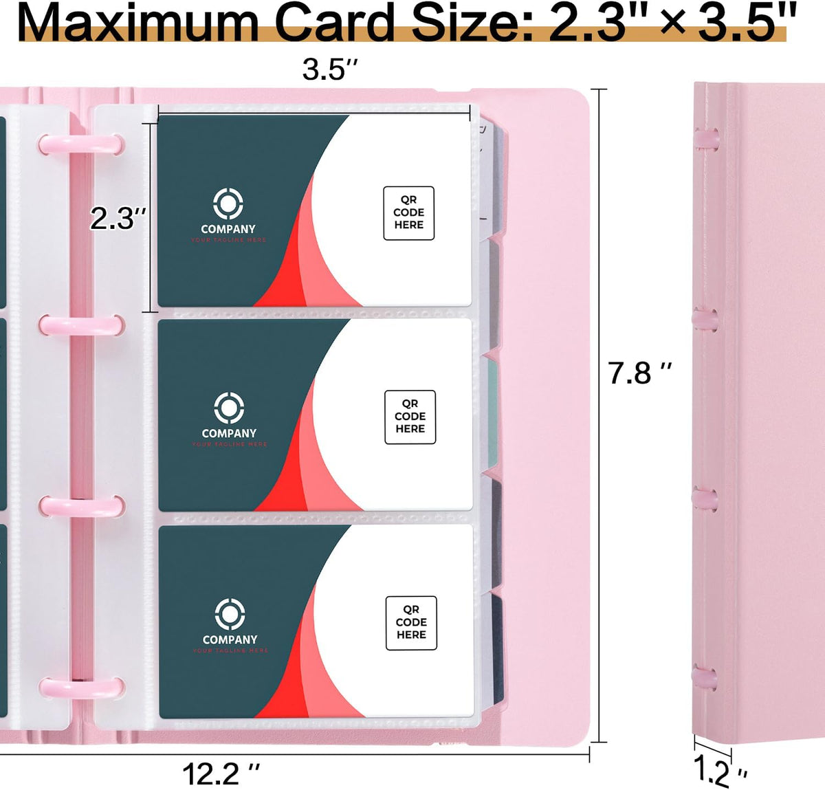 deli Business Card Book Holder, Business Card Organizer, Black