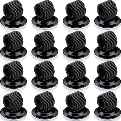 16 Pcs Black Pen Holder Clip Steel Pen Holder Self Adhesive Organizer