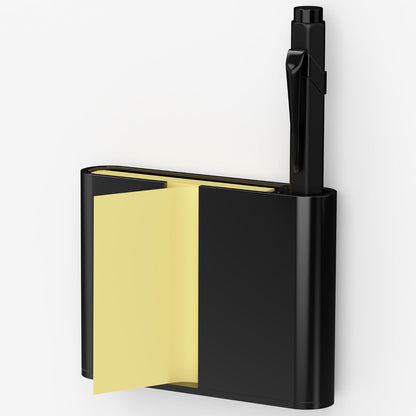 Sticky Note Dispenser, Magnetic Sticky Note Holder for Sticky Notes, 3 x 3 Inch Sticky Note Pen Organizer for Office Home Classroom, Black