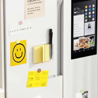 Sticky Note Dispenser, Magnetic Sticky Note Holder for Sticky Notes, 3 x 3 Inch Sticky Note Pen Organizer for Office Home Classroom, Black