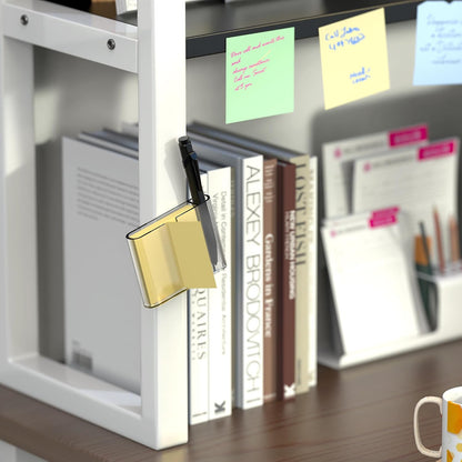 Sticky Note Dispenser, Magnetic Sticky Note Holder for Sticky Notes, 3 x 3 Inch Sticky Note Pen Organizer for Office Home Classroom, Black