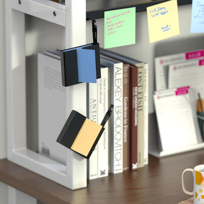 Sticky Note Dispenser, Magnetic Sticky Note Holder for Sticky Notes, 3 x 3 Inch Sticky Note Pen Organizer for Office Home Classroom, Black