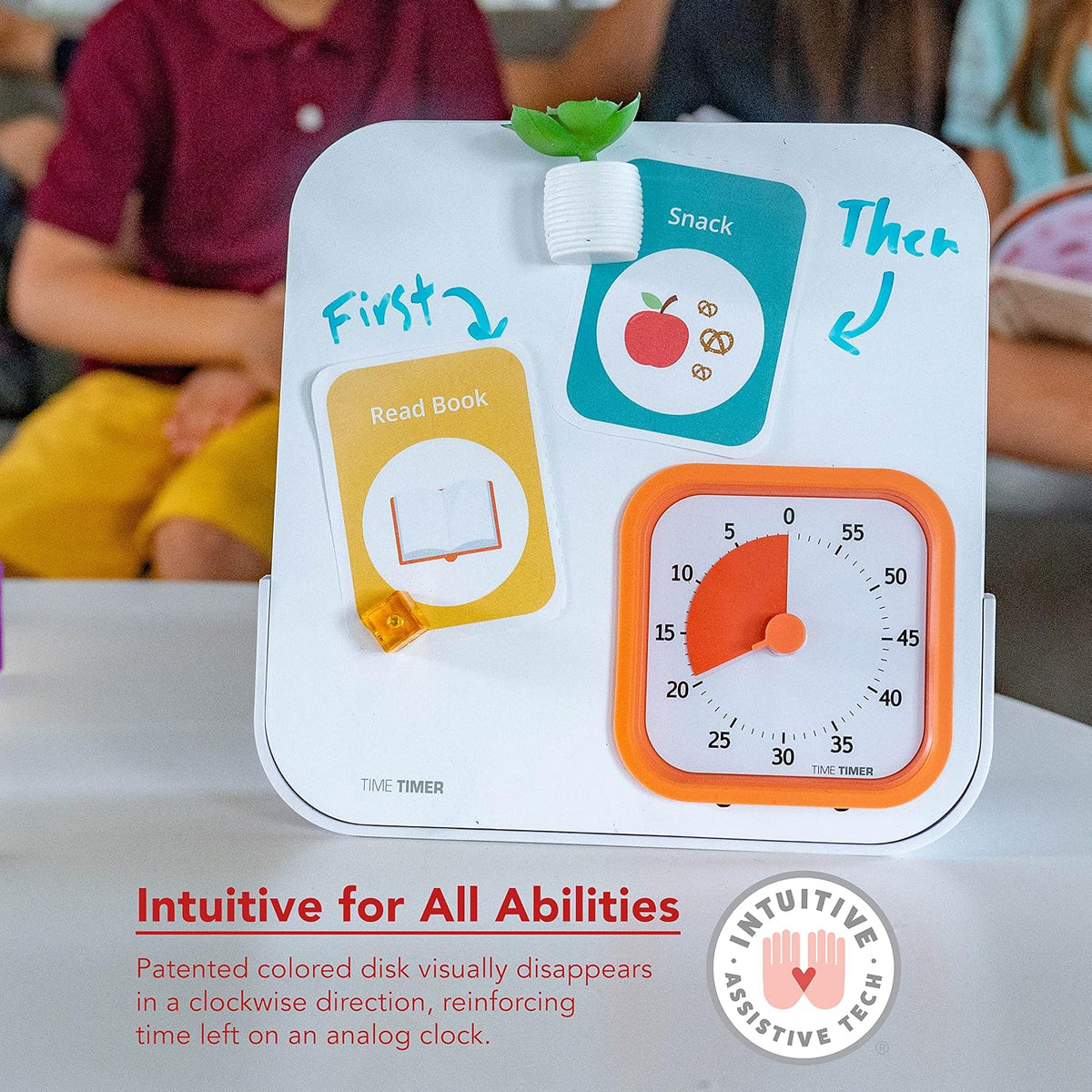 MOD with Dry Erase Board — 60-Minute Visual Countdown Timer with Magnetic Whiteboard — for Notes, Chores, Classroom and Office Reminders, Visual Schedules, for Kids and Adults (Blue)