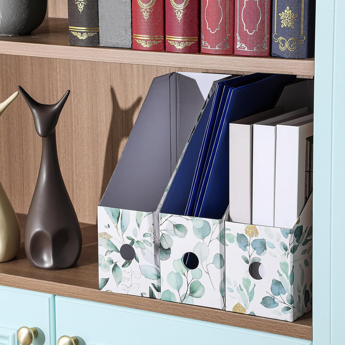 6 Pcs Decorative Magazine File Holders Foldable, Floral