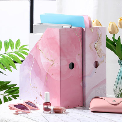 6 Pcs Decorative Magazine File Holders Foldable, Floral