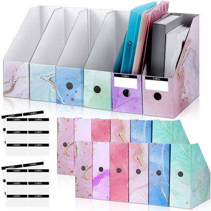 6 Pcs Decorative Magazine File Holders Foldable, Floral
