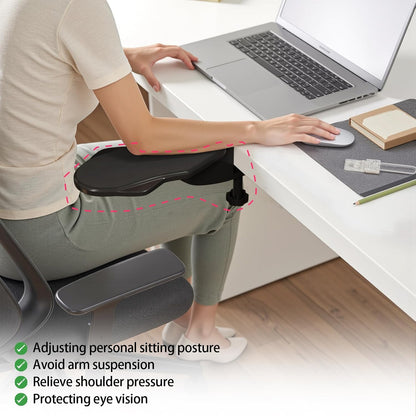 Ergonomic Arm/Elbow Rest for Desk, Foldable Rotating Black