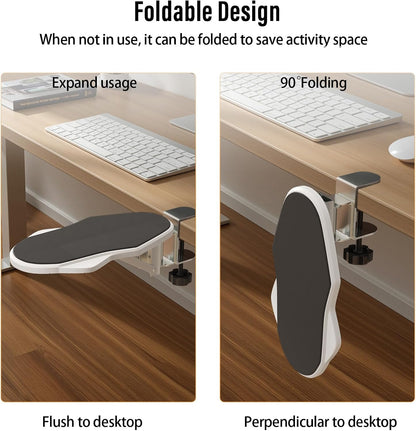 Ergonomic Arm/Elbow Rest for Desk, Foldable Rotating Black