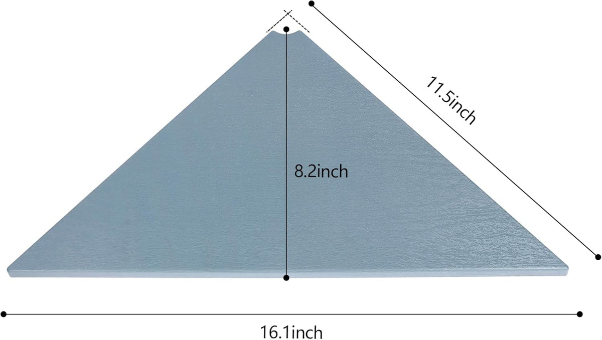 Corner Mounting Shelf Set of 2 – Easy to Install Floating Wall Shelves with Wood Grain Finish, Durable and Waterproof ABS Plastic for Kitchen, Bathroom, Living Room Home Décor