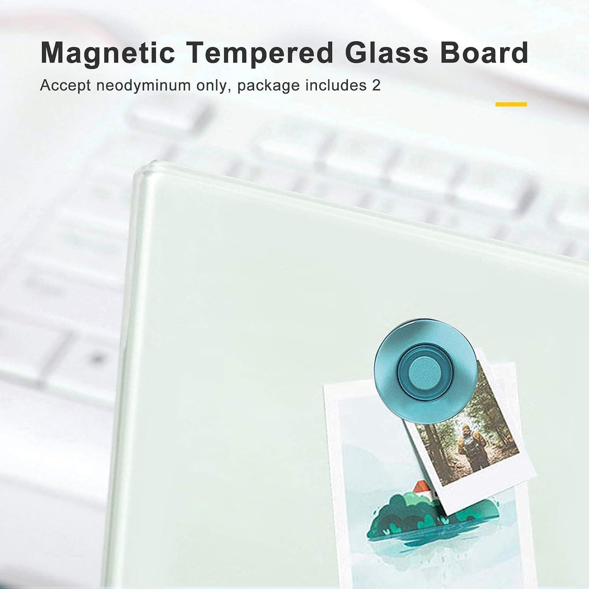 Black Magnetic Glass Board Desktop Easel, 16x12 Black Dry Erase Board for Desk, Tabletop Glass Whiteboard on Adjustable Stand, Portable Tempered Glass Board for Office Home