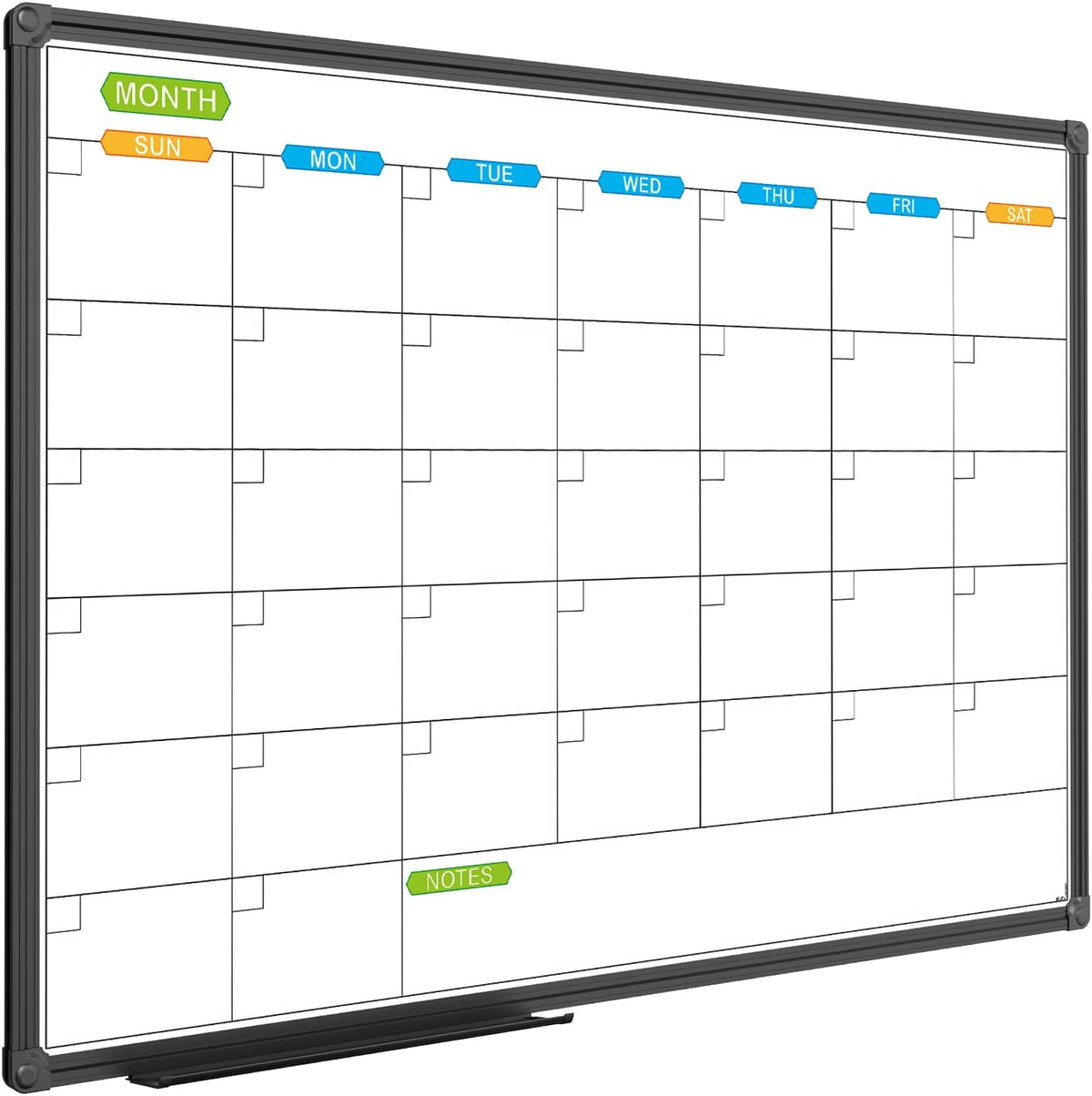 Dry Erase Calendar Whiteboard, Magnetic Month Board 36 x 24 Inch