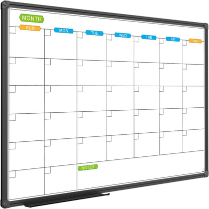 Dry Erase Calendar Whiteboard, Magnetic Month Board 36 x 24 Inch