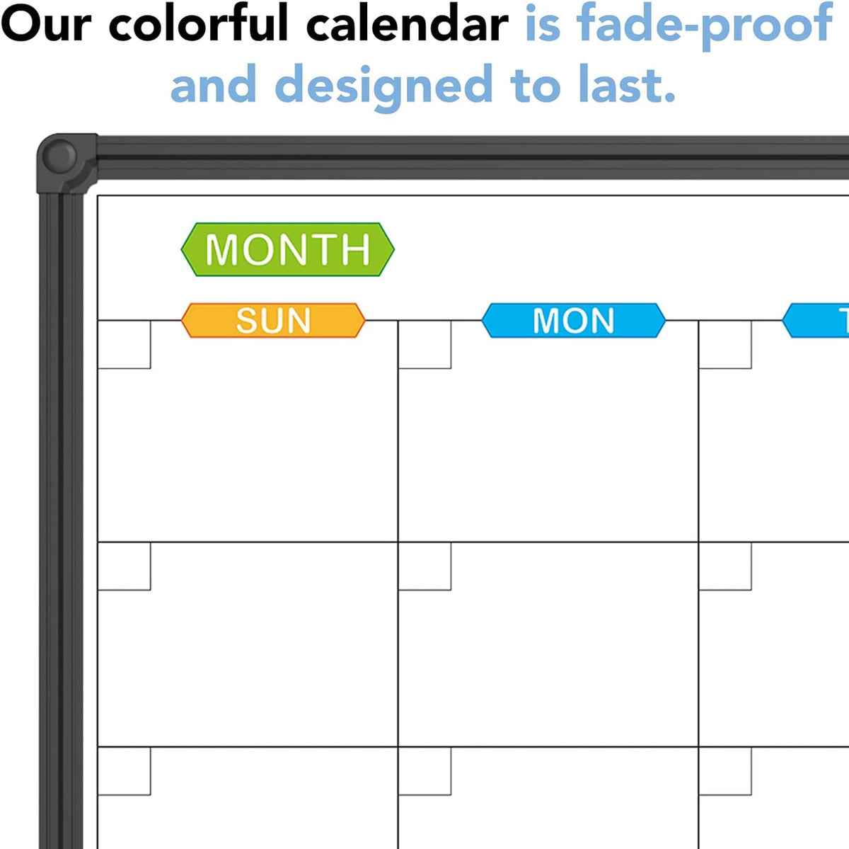 Dry Erase Calendar Whiteboard, Magnetic Month Board 36 x 24 Inch