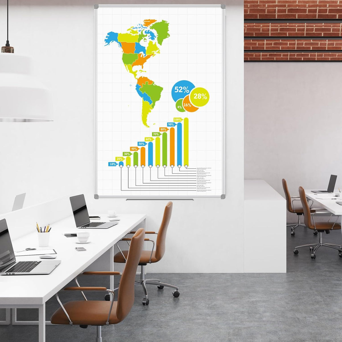 Dry Erase Calendar Whiteboard, Magnetic Month Board 36 x 24 Inch
