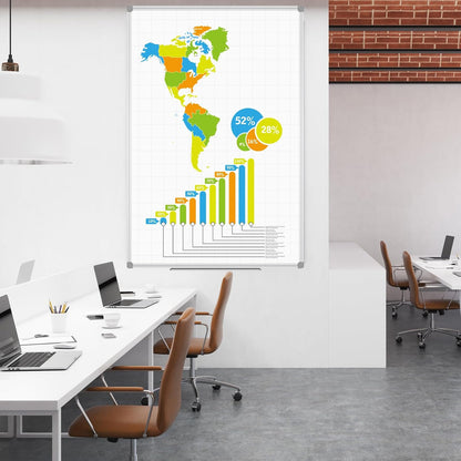 Dry Erase Calendar Whiteboard, Magnetic Month Board 36 x 24 Inch
