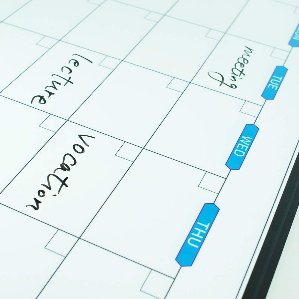 Dry Erase Calendar Whiteboard, Magnetic Month Board 36 x 24 Inch