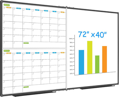 Dry Erase Calendar Whiteboard, Magnetic Month Board 36 x 24 Inch