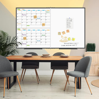 Dry Erase Calendar Whiteboard, Magnetic Month Board 36 x 24 Inch