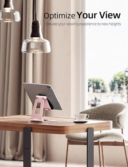 Dual Adjustable Foldable iPad Stand, Full Aluminum, Stable Support