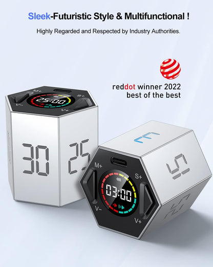 Ticktime T6 Pomodoro Timer Cube for Focus, Study, Work, Task, ADHD, Kitchen