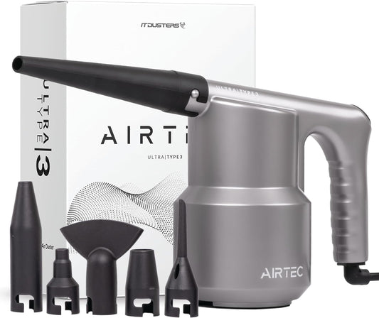 AirTec Ultra Electric Air Duster Blower for PC, Laptop, Console, Electronics and Home Cleaning, Environmental Alternative to Spray air can Duster Keyboard Cleaner (Type 3)