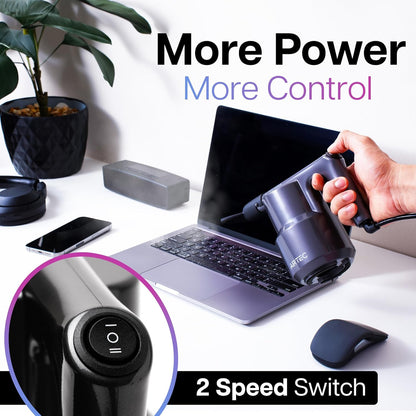 AirTec Ultra Electric Air Duster Blower for PC, Laptop, Console, Electronics and Home Cleaning, Environmental Alternative to Spray air can Duster Keyboard Cleaner (Type 3)