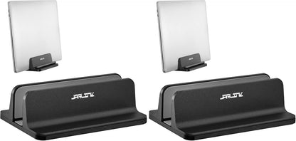Vertical Laptop Stand, Adjustable Aluminum Desktop Holder, Silver