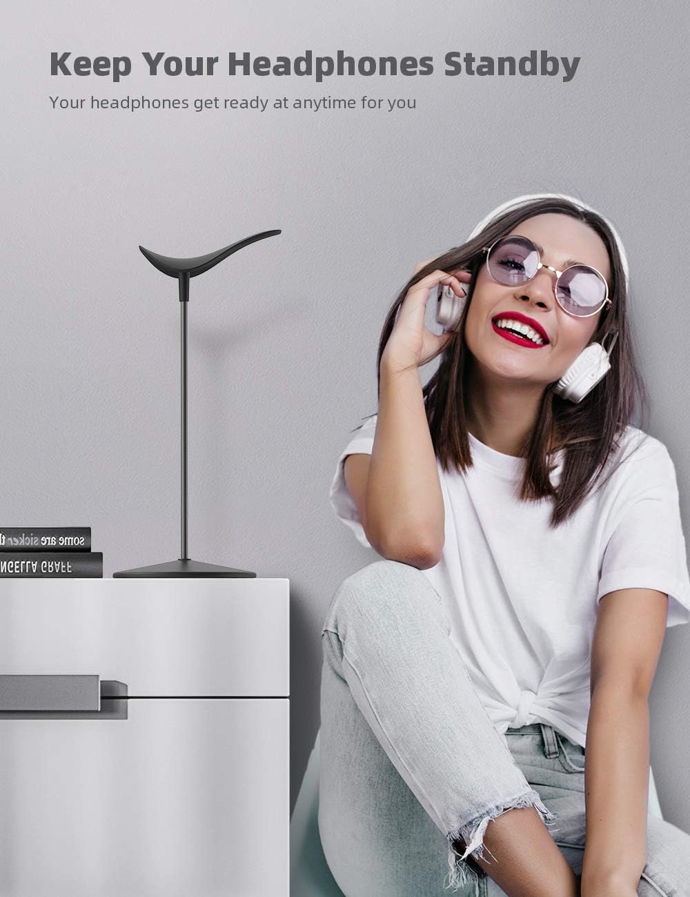 Headphone Stand Desktop Headset Holder, Elegant Earphone Stand