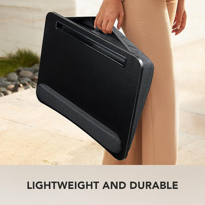 Laptop Lap Desk with Cushion, Fit up to 15.6" Laptops, Woodgrain