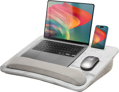 Laptop Lap Desk with Cushion, Fit up to 15.6" Laptops, Woodgrain