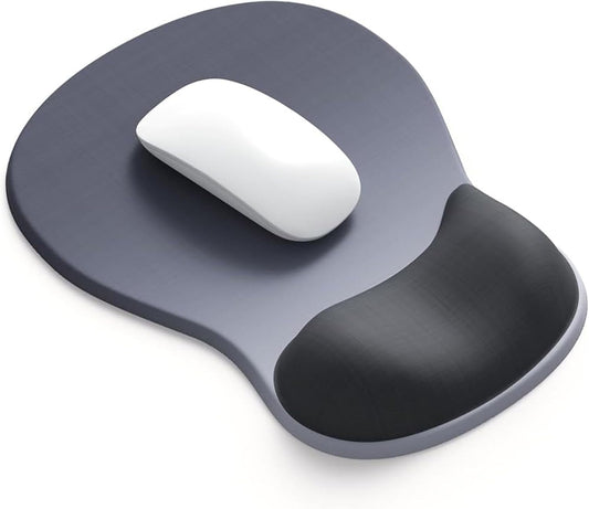 Ergonomic Mouse Pad with Gel Wrist Support, Comfortable Wrist Rest Mousepad with Non-Slip PU Base for Pain Relief, Desk, Home & Office(Midnight)