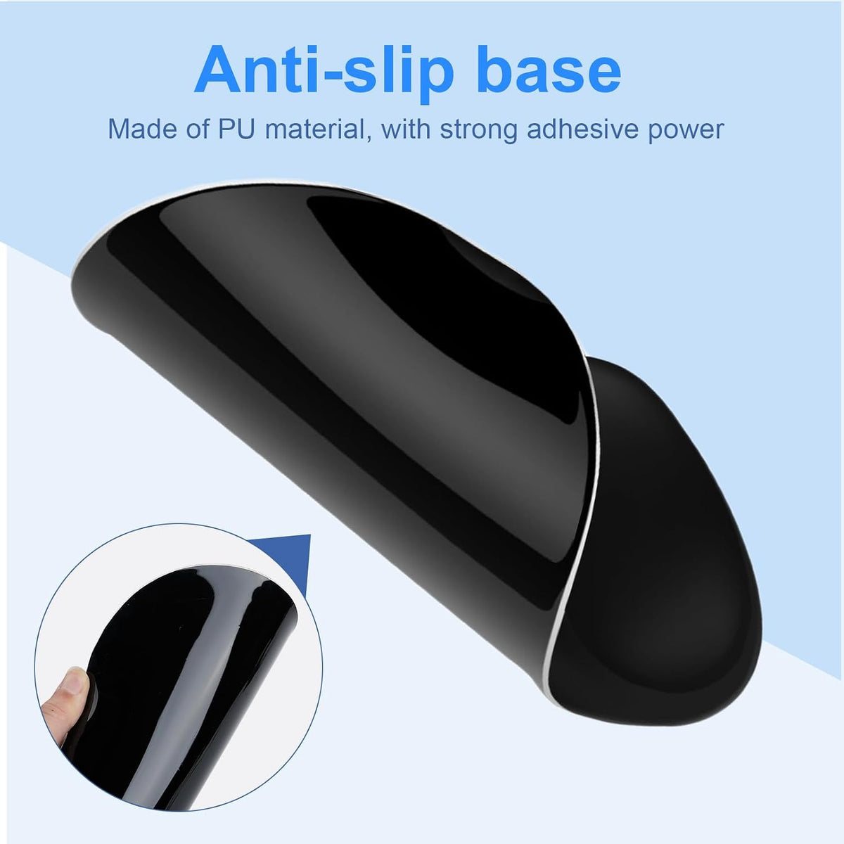 Ergonomic Mouse Pad with Gel Wrist Support, Comfortable Wrist Rest Mousepad with Non-Slip PU Base for Pain Relief, Desk, Home & Office(Midnight)