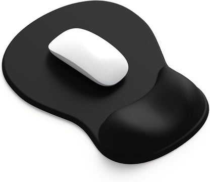 Ergonomic Mouse Pad with Gel Wrist Support, Comfortable Wrist Rest Mousepad with Non-Slip PU Base for Pain Relief, Desk, Home & Office(Midnight)