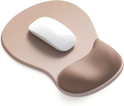 Ergonomic Mouse Pad with Gel Wrist Support, Comfortable Wrist Rest Mousepad with Non-Slip PU Base for Pain Relief, Desk, Home & Office(Midnight)