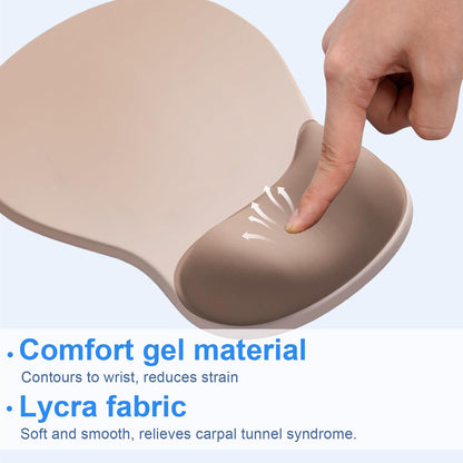 Ergonomic Mouse Pad with Gel Wrist Support, Comfortable Wrist Rest Mousepad with Non-Slip PU Base for Pain Relief, Desk, Home & Office(Midnight)