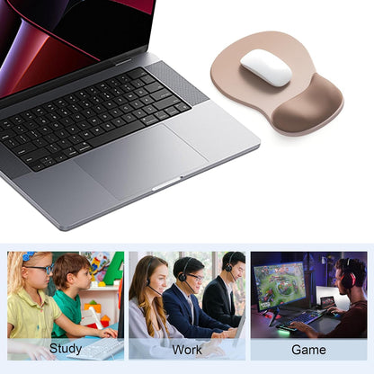 Ergonomic Mouse Pad with Gel Wrist Support, Comfortable Wrist Rest Mousepad with Non-Slip PU Base for Pain Relief, Desk, Home & Office(Midnight)