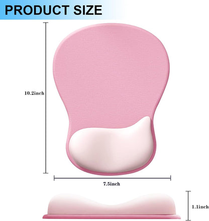 Ergonomic Mouse Pad with Gel Wrist Support, Comfortable Wrist Rest Mousepad with Non-Slip PU Base for Pain Relief, Desk, Home & Office(Midnight)