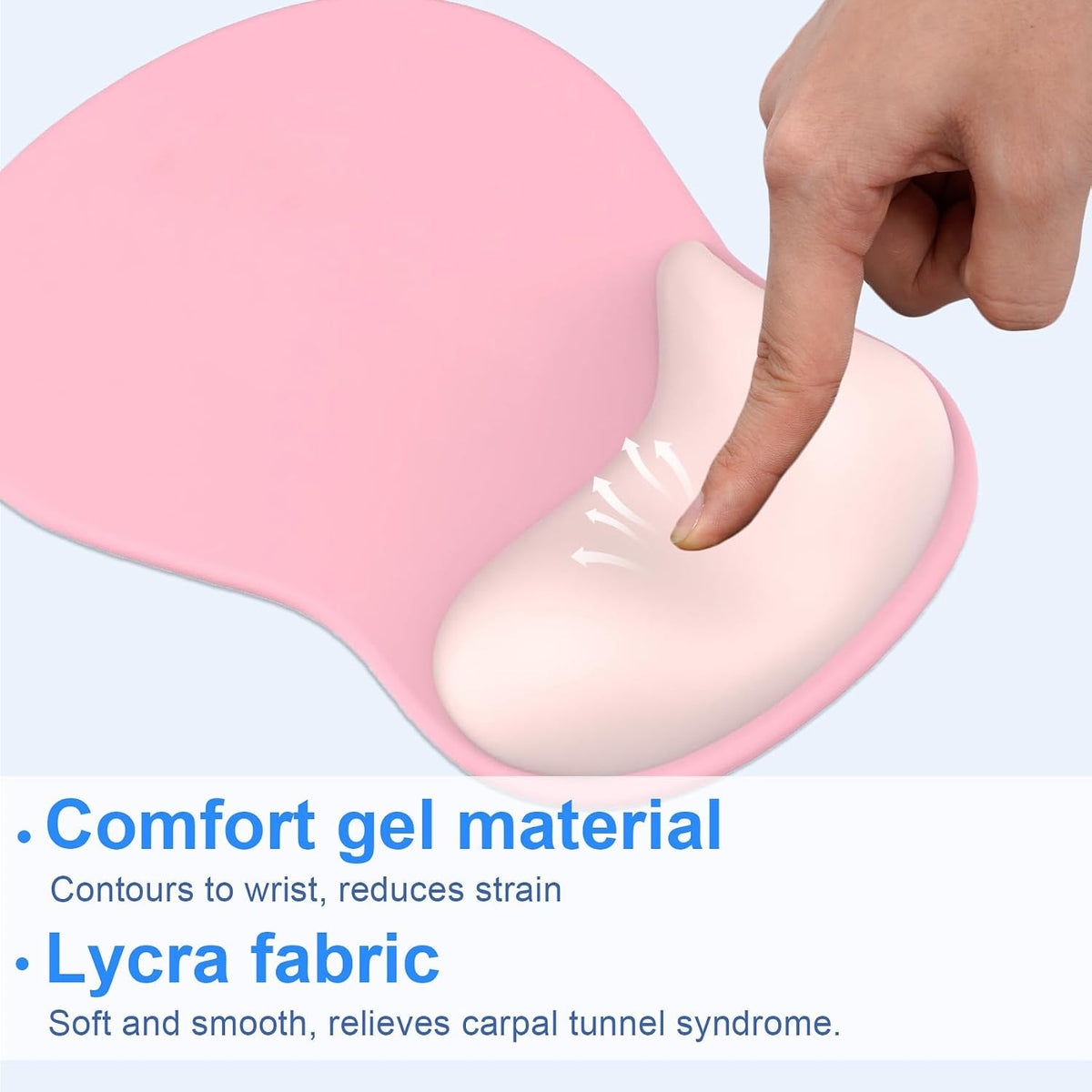 Ergonomic Mouse Pad with Gel Wrist Support, Comfortable Wrist Rest Mousepad with Non-Slip PU Base for Pain Relief, Desk, Home & Office(Midnight)