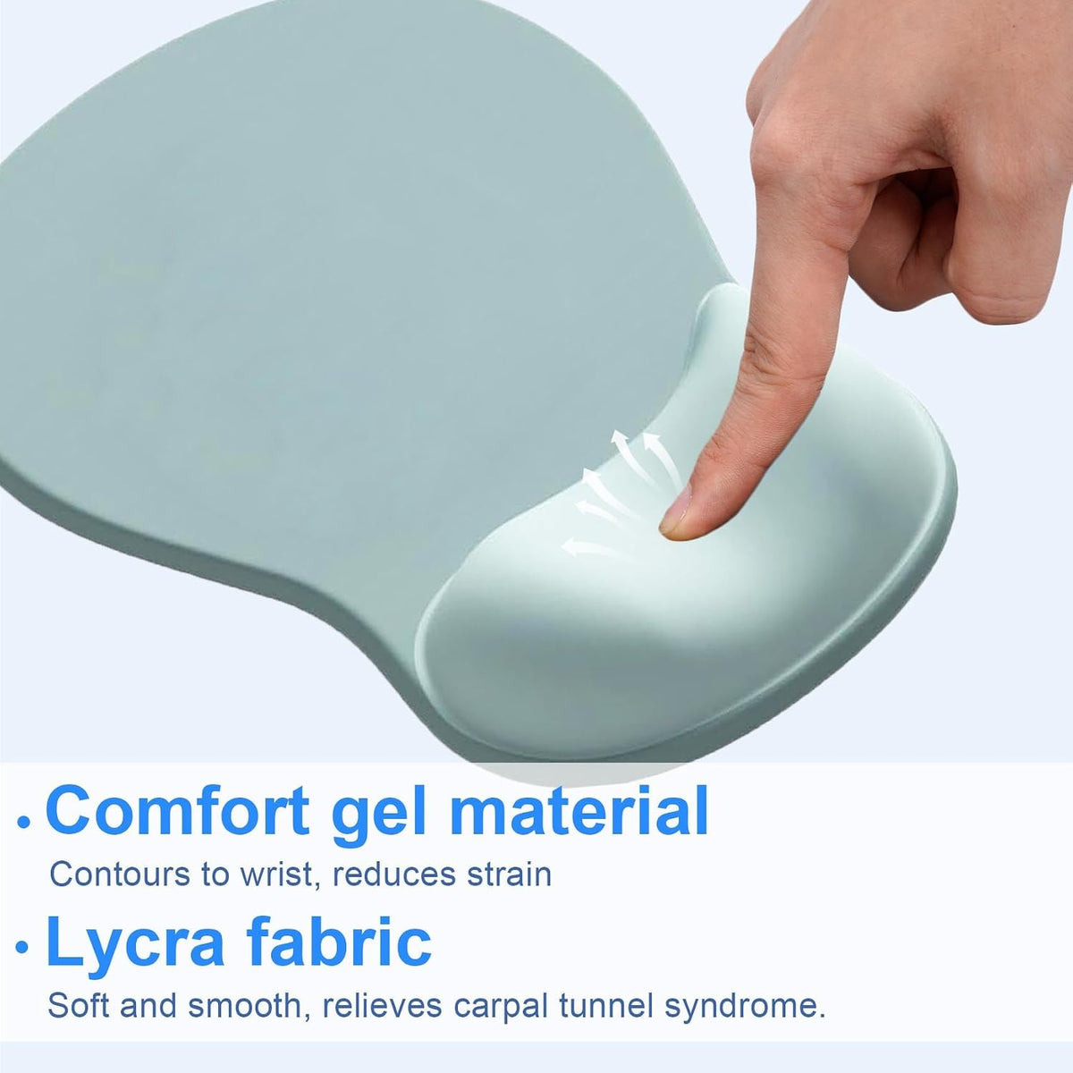 Ergonomic Mouse Pad with Gel Wrist Support, Comfortable Wrist Rest Mousepad with Non-Slip PU Base for Pain Relief, Desk, Home & Office(Midnight)