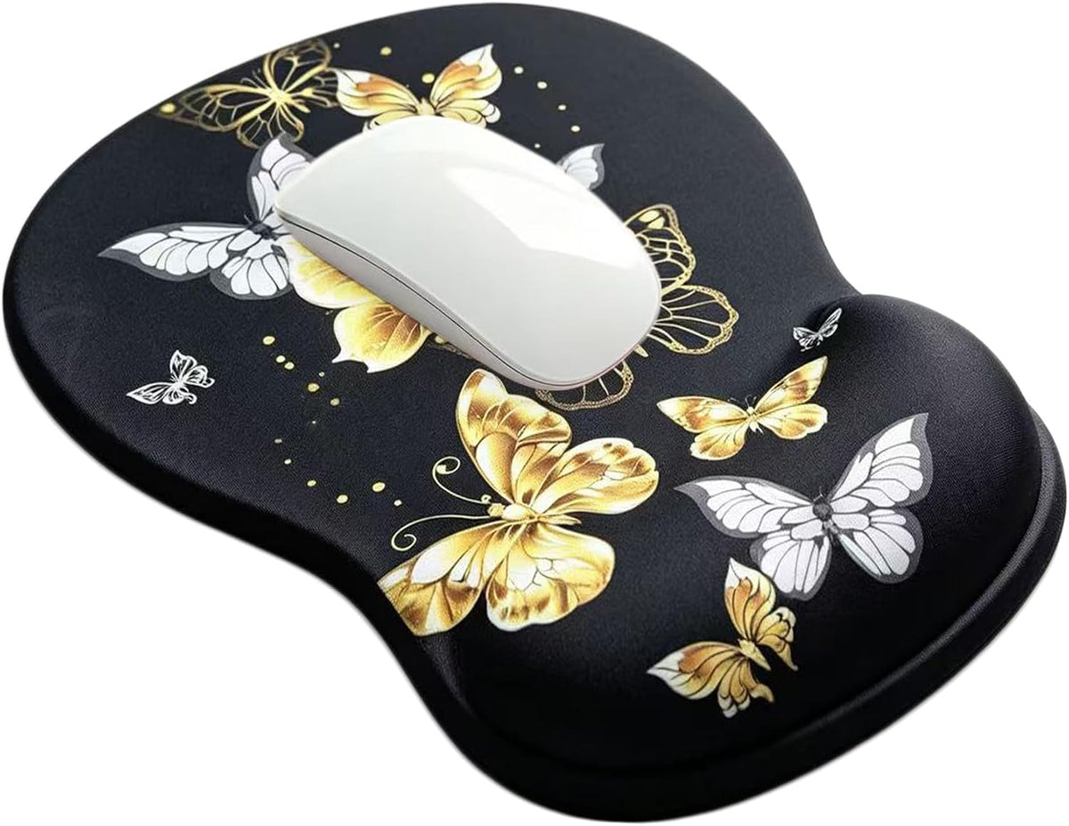 Ergonomic Mouse Pad with Gel Wrist Support, Comfortable Wrist Rest Mousepad with Non-Slip PU Base for Pain Relief, Desk, Home & Office(Midnight)