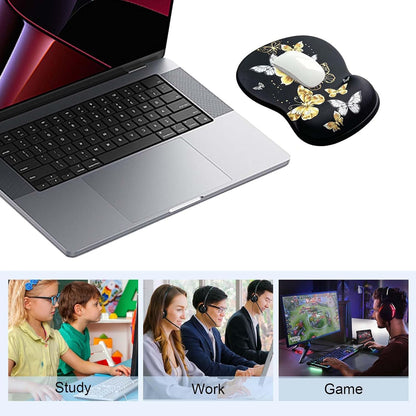 Ergonomic Mouse Pad with Gel Wrist Support, Comfortable Wrist Rest Mousepad with Non-Slip PU Base for Pain Relief, Desk, Home & Office(Midnight)