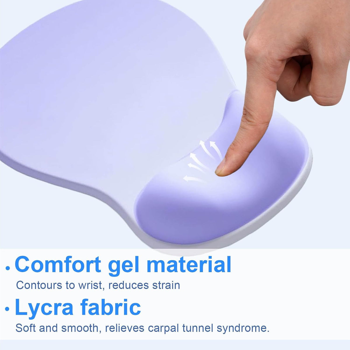 Ergonomic Mouse Pad with Gel Wrist Support, Comfortable Wrist Rest Mousepad with Non-Slip PU Base for Pain Relief, Desk, Home & Office(Midnight)