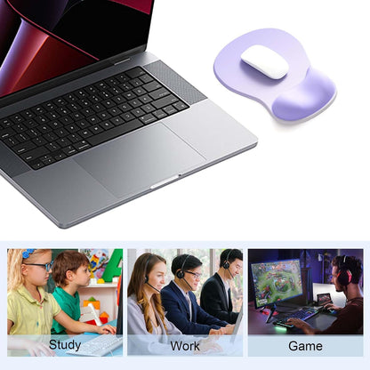 Ergonomic Mouse Pad with Gel Wrist Support, Comfortable Wrist Rest Mousepad with Non-Slip PU Base for Pain Relief, Desk, Home & Office(Midnight)
