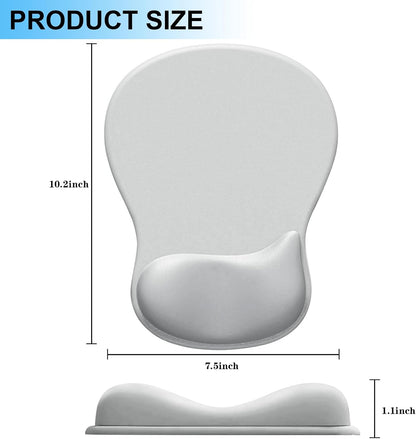 Ergonomic Mouse Pad with Gel Wrist Support, Comfortable Wrist Rest Mousepad with Non-Slip PU Base for Pain Relief, Desk, Home & Office(Midnight)