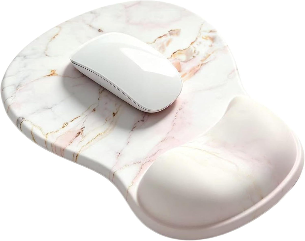 Ergonomic Mouse Pad with Gel Wrist Support, Comfortable Wrist Rest Mousepad with Non-Slip PU Base for Pain Relief, Desk, Home & Office(Midnight)