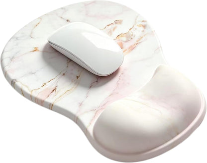 Ergonomic Mouse Pad with Gel Wrist Support, Comfortable Wrist Rest Mousepad with Non-Slip PU Base for Pain Relief, Desk, Home & Office(Midnight)